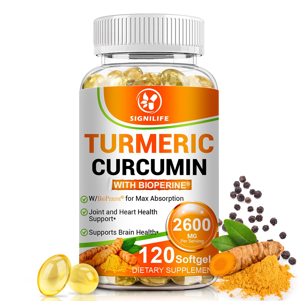 Turmeric Curcumin 2600mg w/ BioPerine Black Pepper Triple Strength Capsules-