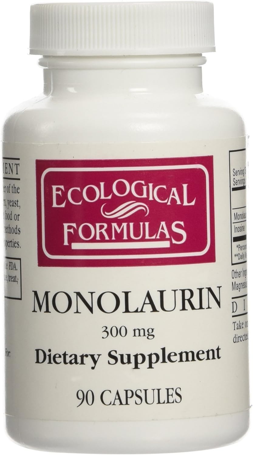 Natural Monolaurin, 90 Easy-to-Digest Capsules for Cardiovascular Health