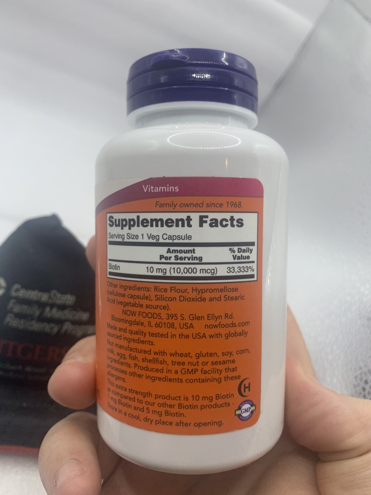 2-Pk NOW Foods Biotin 10mg 10,000mcg Extra Strength 120 Veg Capsules EXP 7/25 MU