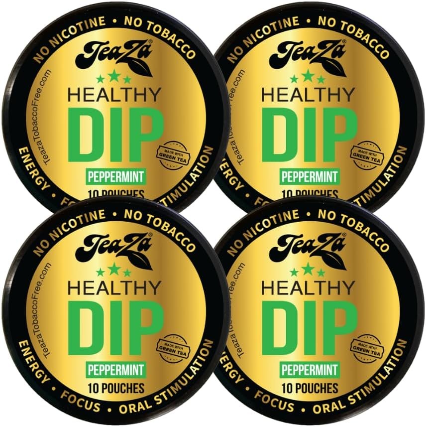 4Pk Teaza Herbal Energy Pouch Peppermint – **Free Shipping – Exp:09/26**