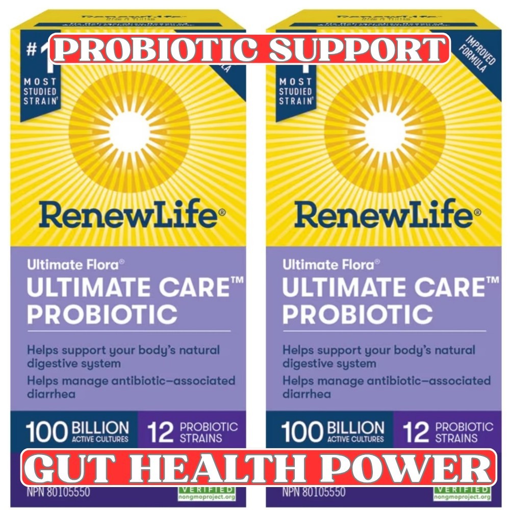 Renew Life Ultimate Flora Care Probiotic 2-Pack 100 Billion 12 Strains