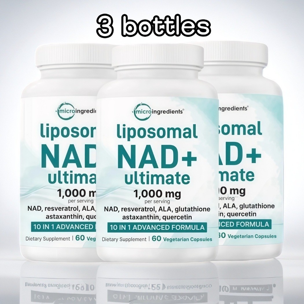 3PCS Micro Ingredients Liposomal NAD+ 1000mg 10-in-1 with Resveratrol 60 Veggie