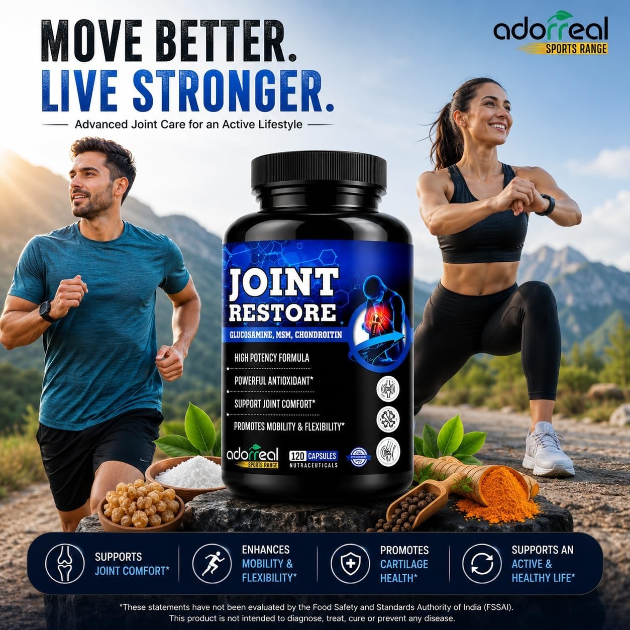 5 Pack A.dorreal Joint Restore 120 Capsules
