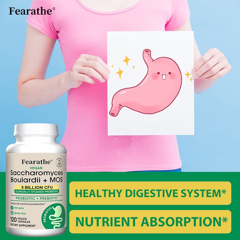 Saccharomyces Boulardii + Mos 5 Billion Cfu Gut Health 30/60/120 Capsules Vegan