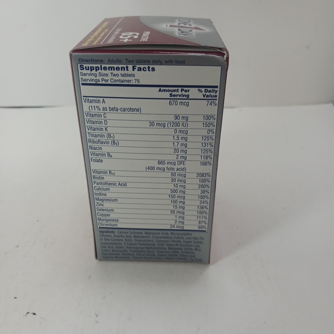 One A Day Proactive 65+ Multivitamin Tablets for Men and Women 150ct Exp 6/2026