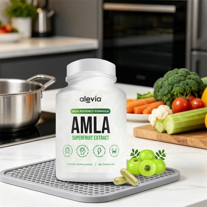 Organic Amla Capsules 1000mg – Indian Gooseberry Amla Fruit Supplement 60 Pieces