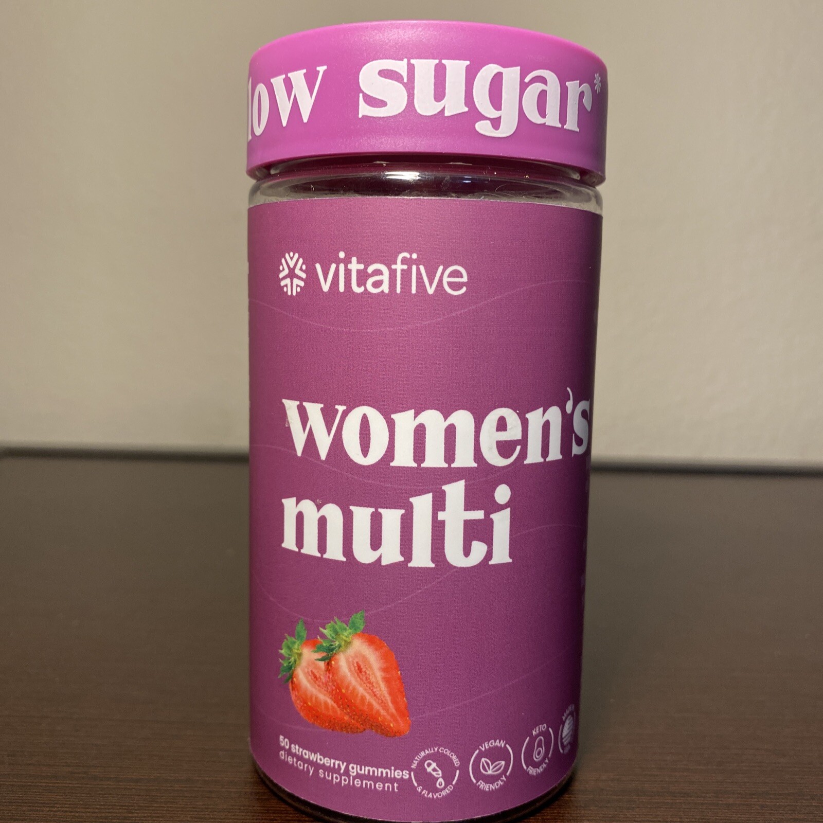 Vitafive Low Sugar Women’s Vegan Multivitamins – 50ct Exp 05/2025