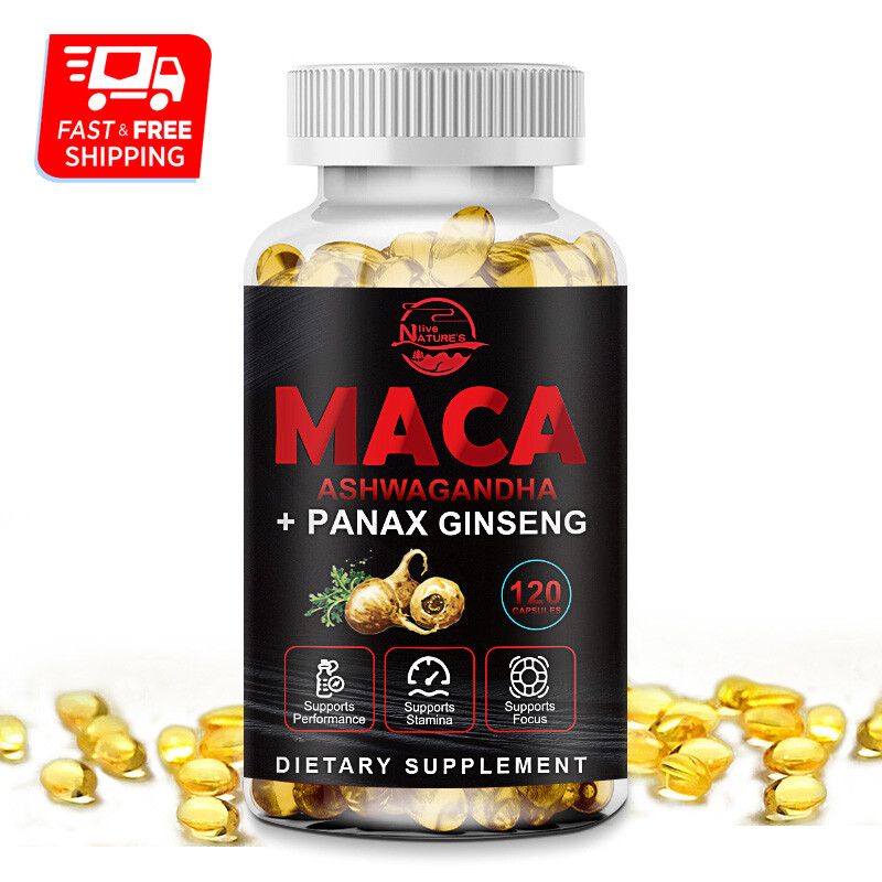 Organic Maca Root Capsules | 120 Pills | for Maca Extract Peruvian Men&Women