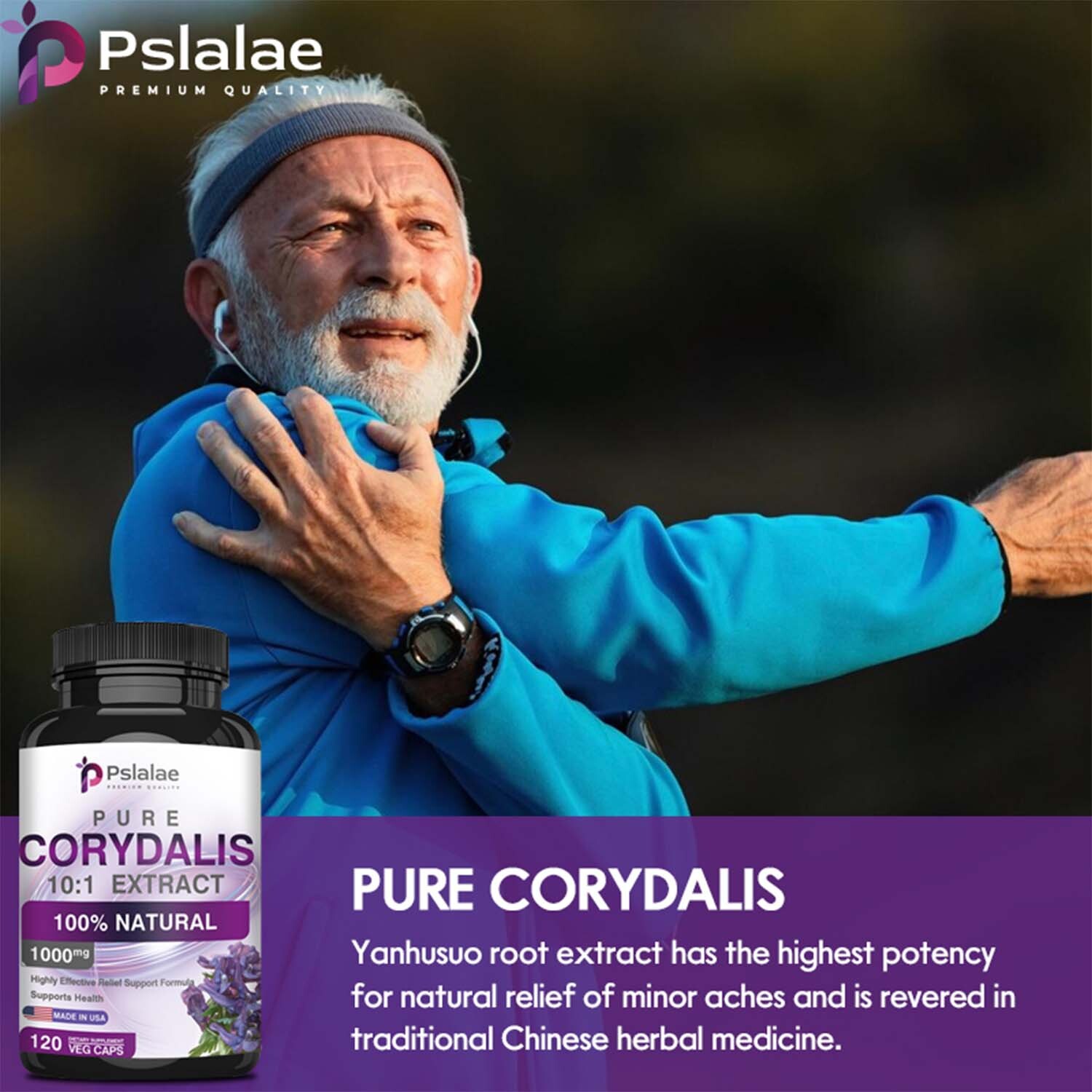 Corydalis Extract Capsules 1000mg – Natural Pain Relief Formula, Relief The Pain