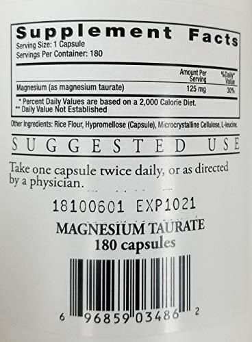 Cardiovascular Research Pure Magnesium Taurate 180 Capsules Mineral Supplement