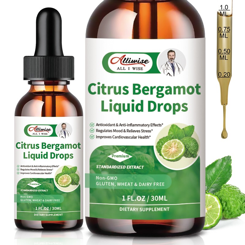 Organic Citrus Bergamot Bergamia Extract 600 mg Liquid Drops 30ml