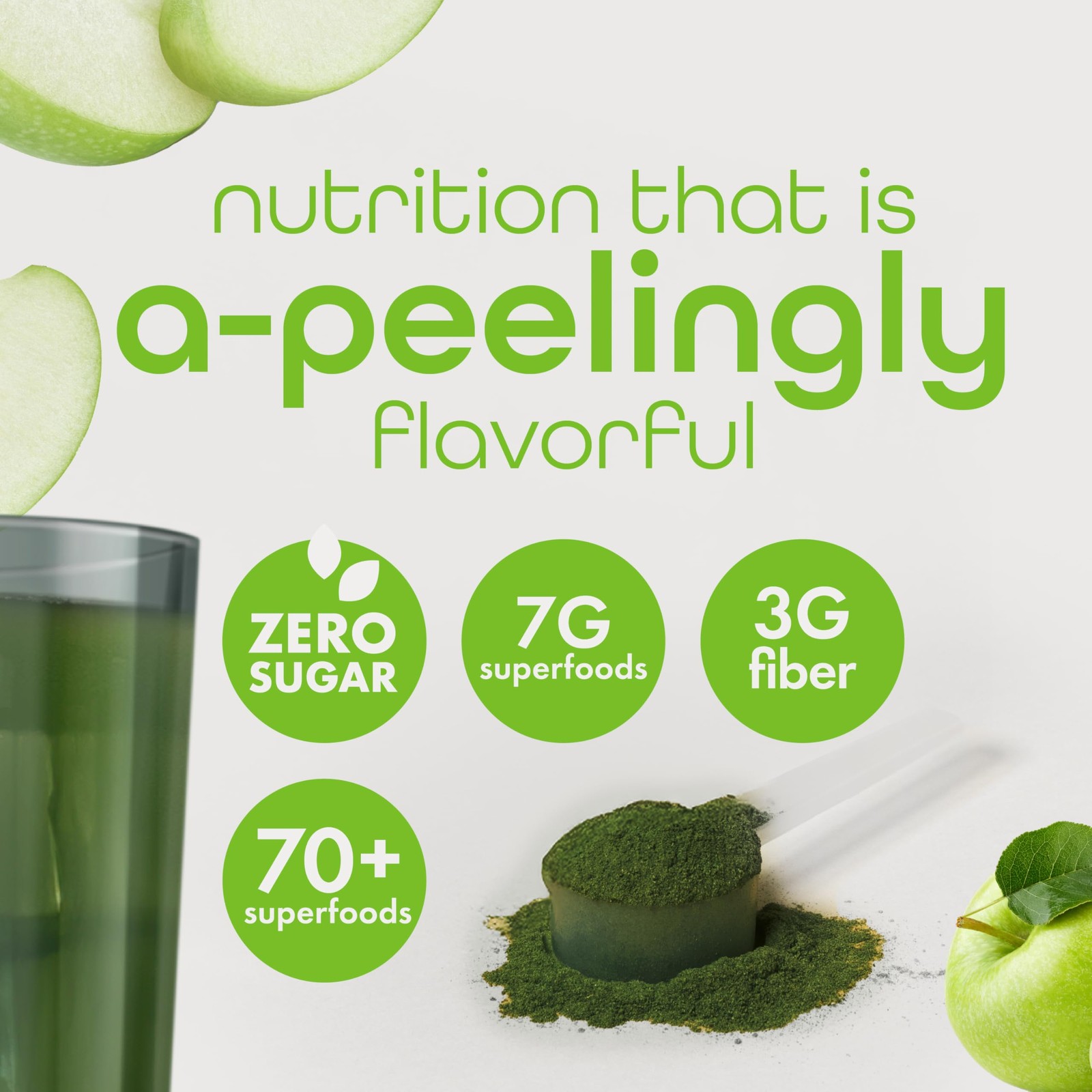 Organic Super Greens Powder, 70+ Superfoods, 0 Sugar, 3G Fiber, Spirulina, Ch…