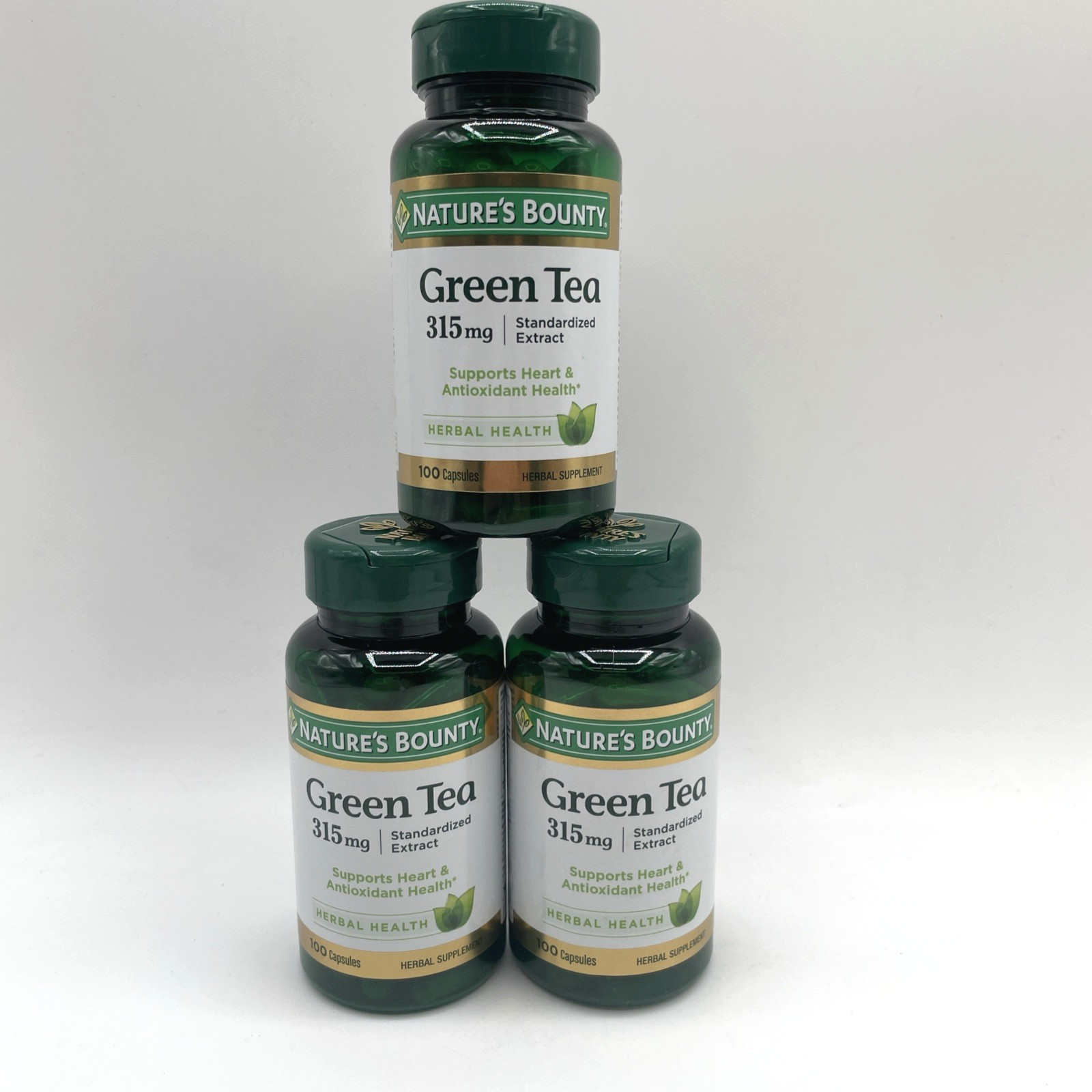 Natures Bounty Green Tea Extract Supplement 100 Count Antioxidant Support 3 Pack