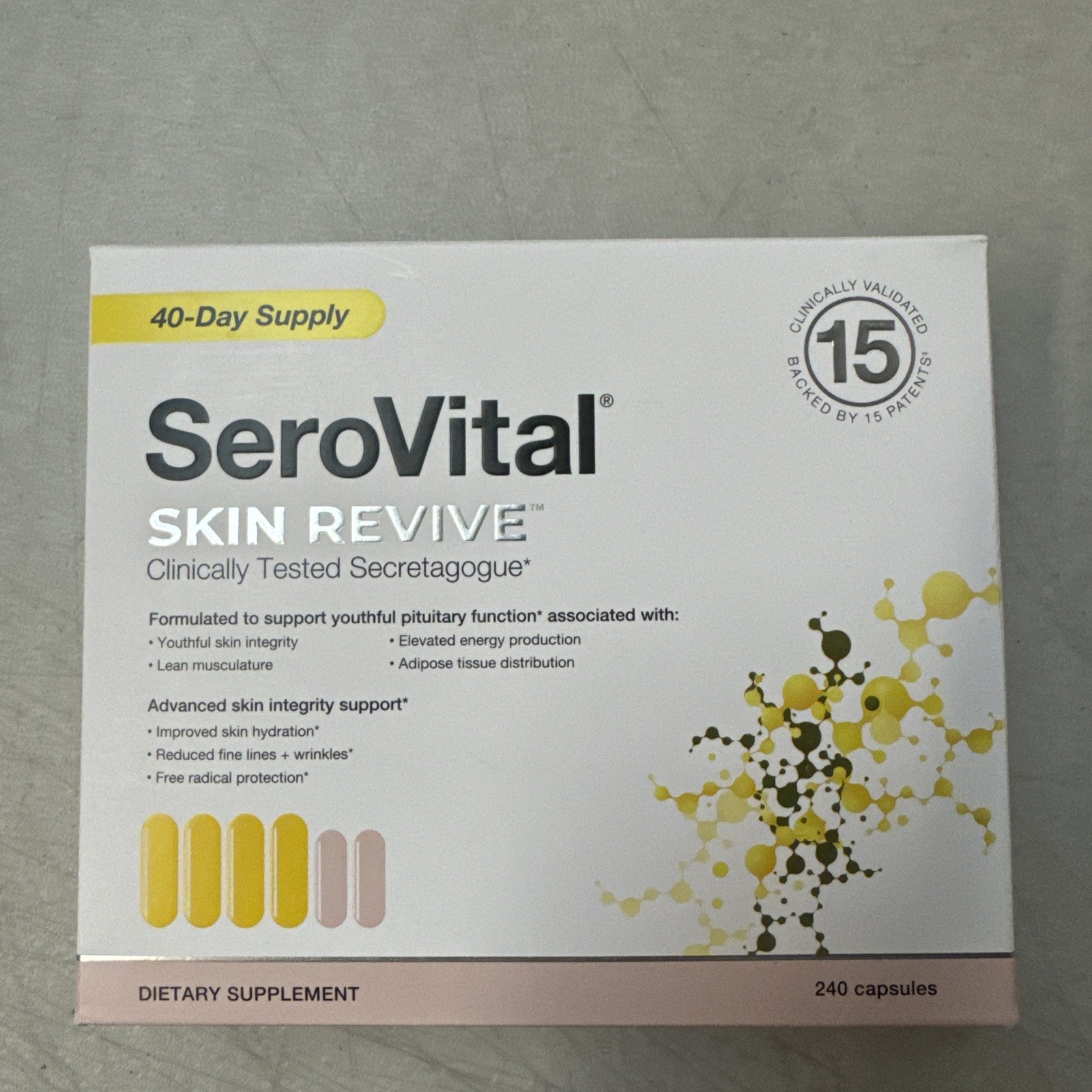 NEW SeroVital Skin Revive 240-capsules 40 Days Supply Dietary Supplements