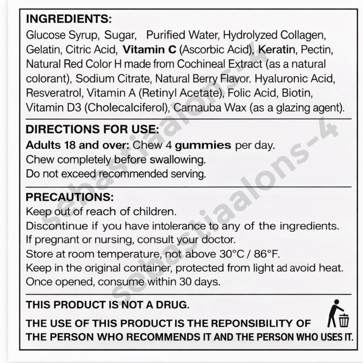 2-Pack GELASIMI FORTE: Collagen, Keratin, Hyaluronic Acid 60 Gummies Each