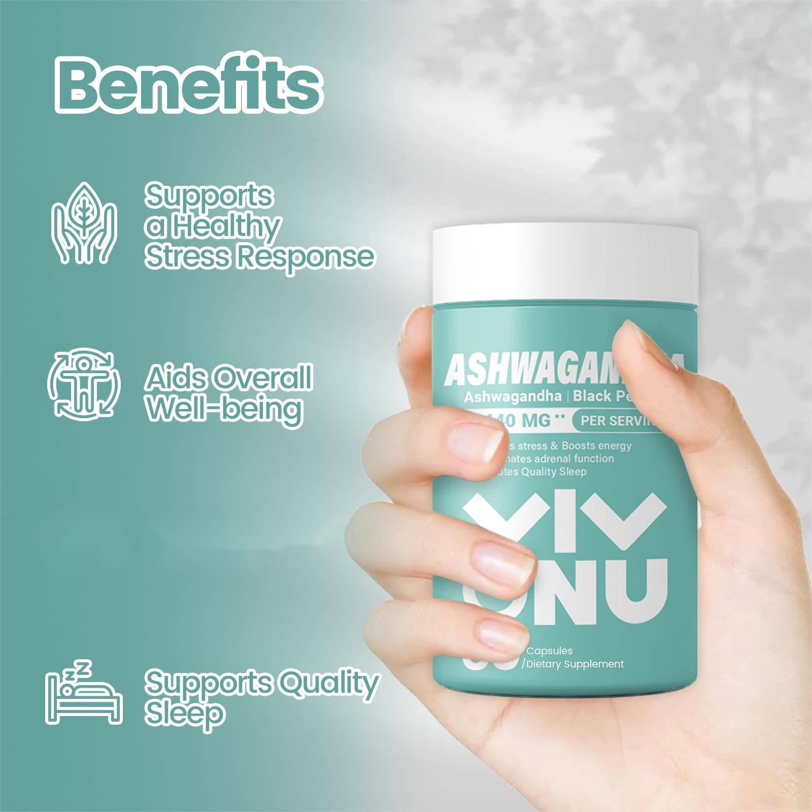 VivoNu Pumpkin Seed Oil with Saw Palmetto + Ashwagandha Softgels Immune Support