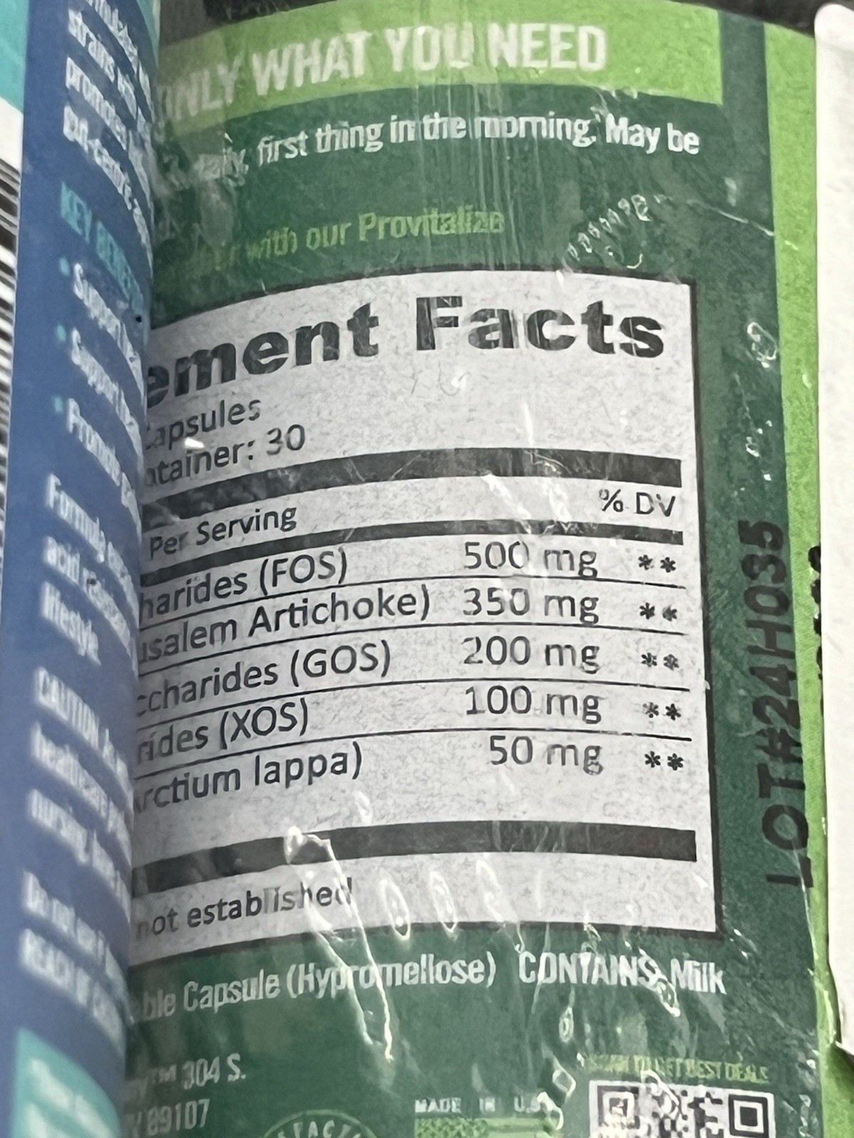 Provitalize & Previtalize for Gut Health BB Company New Exp: 01/2027
