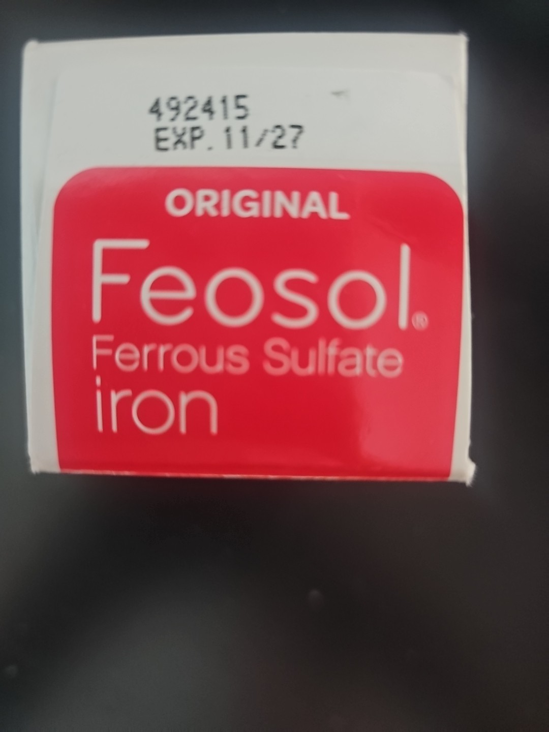 Feosol Ferrous Sulfate Iron Original Tablet, 120 Count Exp 11/2027