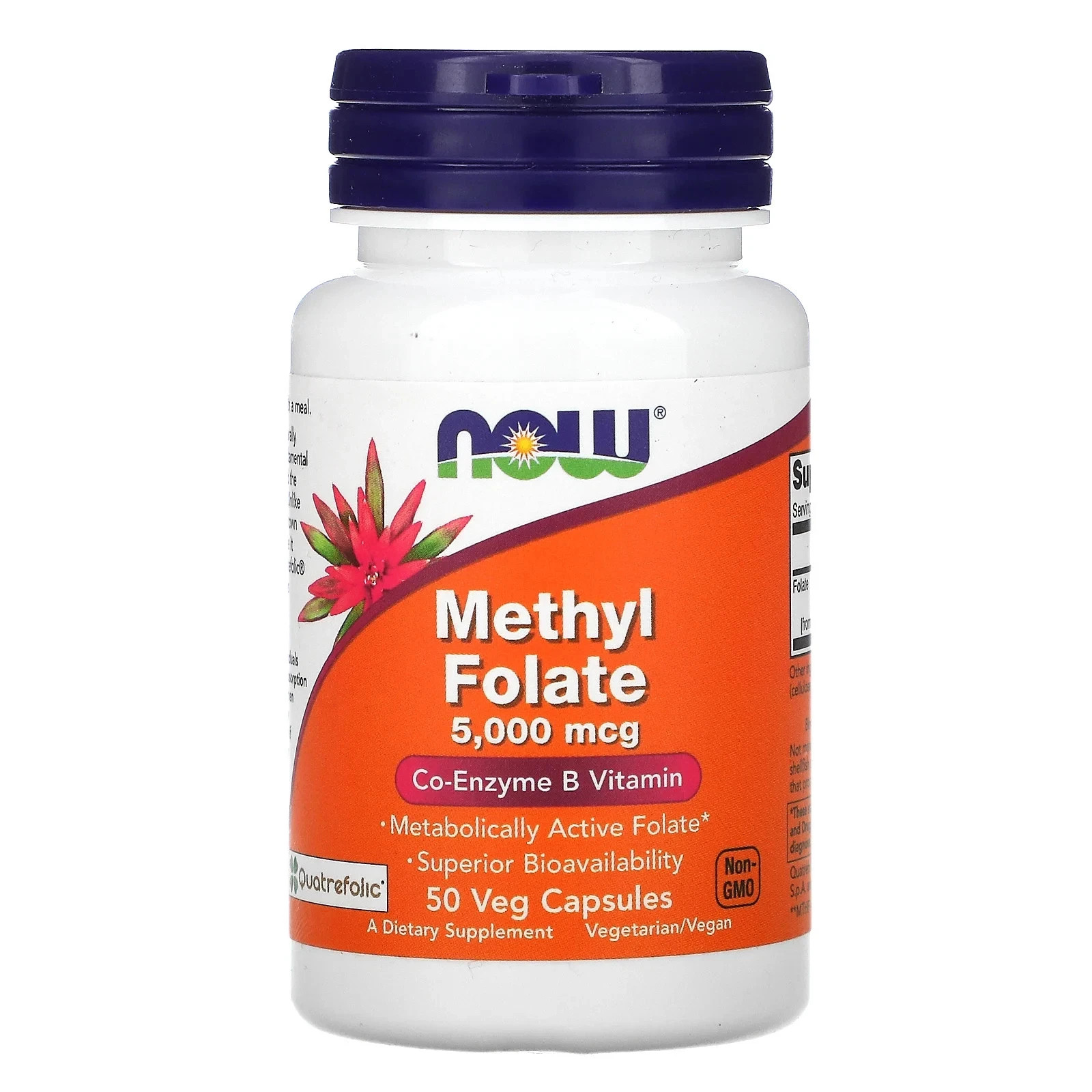 Now Foods Methyl Folate, 5,000 mcg, 50 Veg Capsules