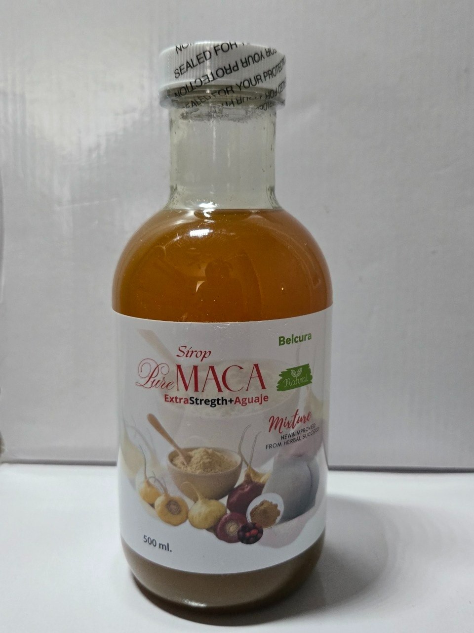 Bottle 500ml Sirop Maca 100% Natural Pure Extra Stregth + Aguaje