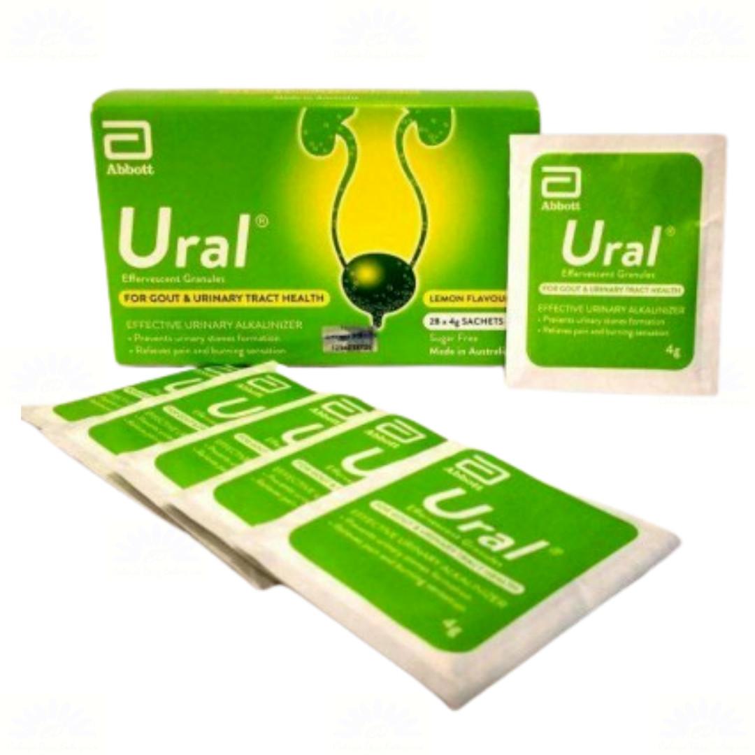 Abbott Ural Effervescent Granules Urine Alkalinizer 28 sachets x 4g