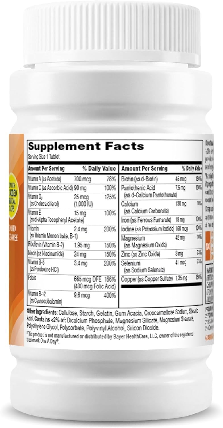 Daily Women’s Health Tablets with 16 Essential Vitamins – Unflavored 100 Count