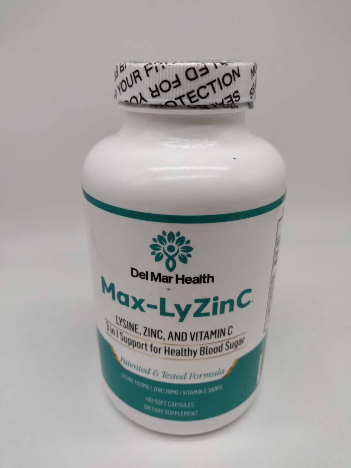 Del Mar Health Max-LyZinC 180ct Exp 08/2025