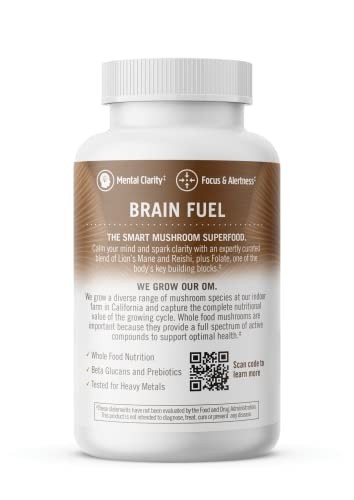 Om Mushroom Superfood Brain Fuel Mushroom Powder Capsules Superfood Supplement