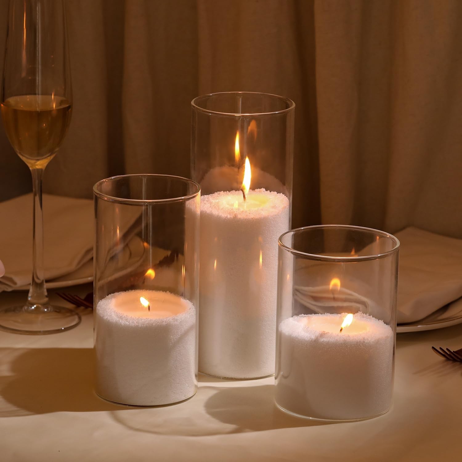 18oz Scented Candle Sand Wax, Sandalwood & Jasmine Scented Pearled Candles wi…