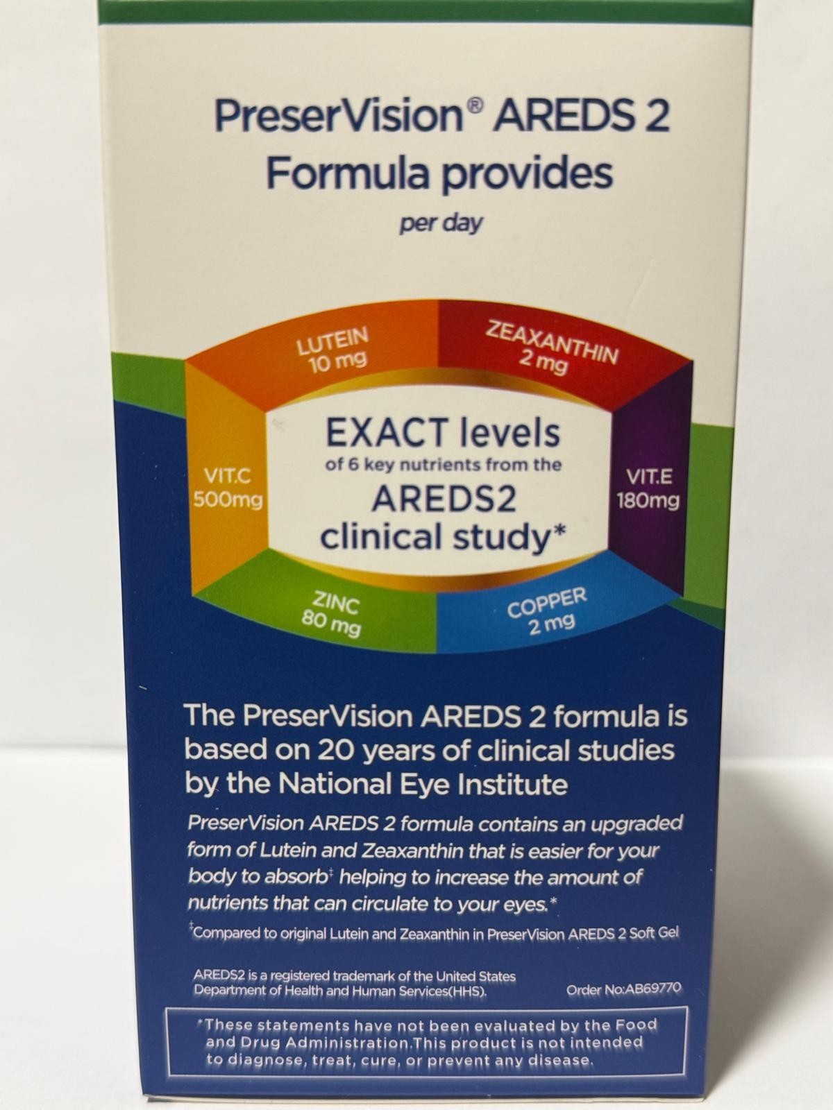 2-Pack PreserVision AREDS 2 Eye Supplement 210 Mini Soft Gels Exp 12/2028