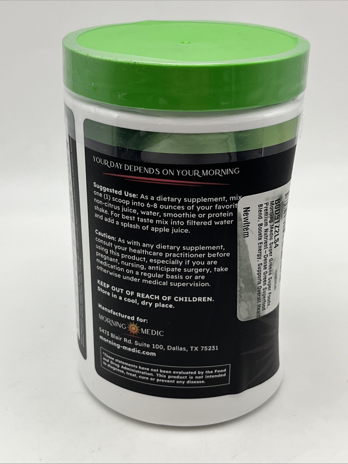 SEE PIC Morning Medic Super Greens Powder 9.6oz
