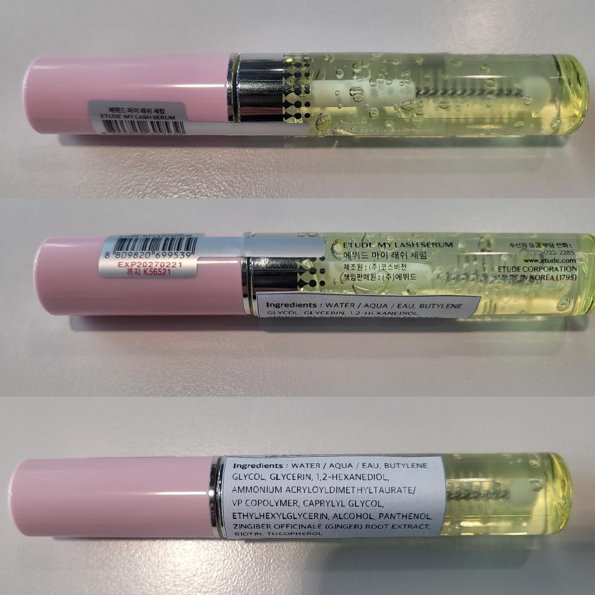 ETUDE My Lash Serum, Eyelash Strengthening 0.3 Fl Oz (Pack of 1), Transparent