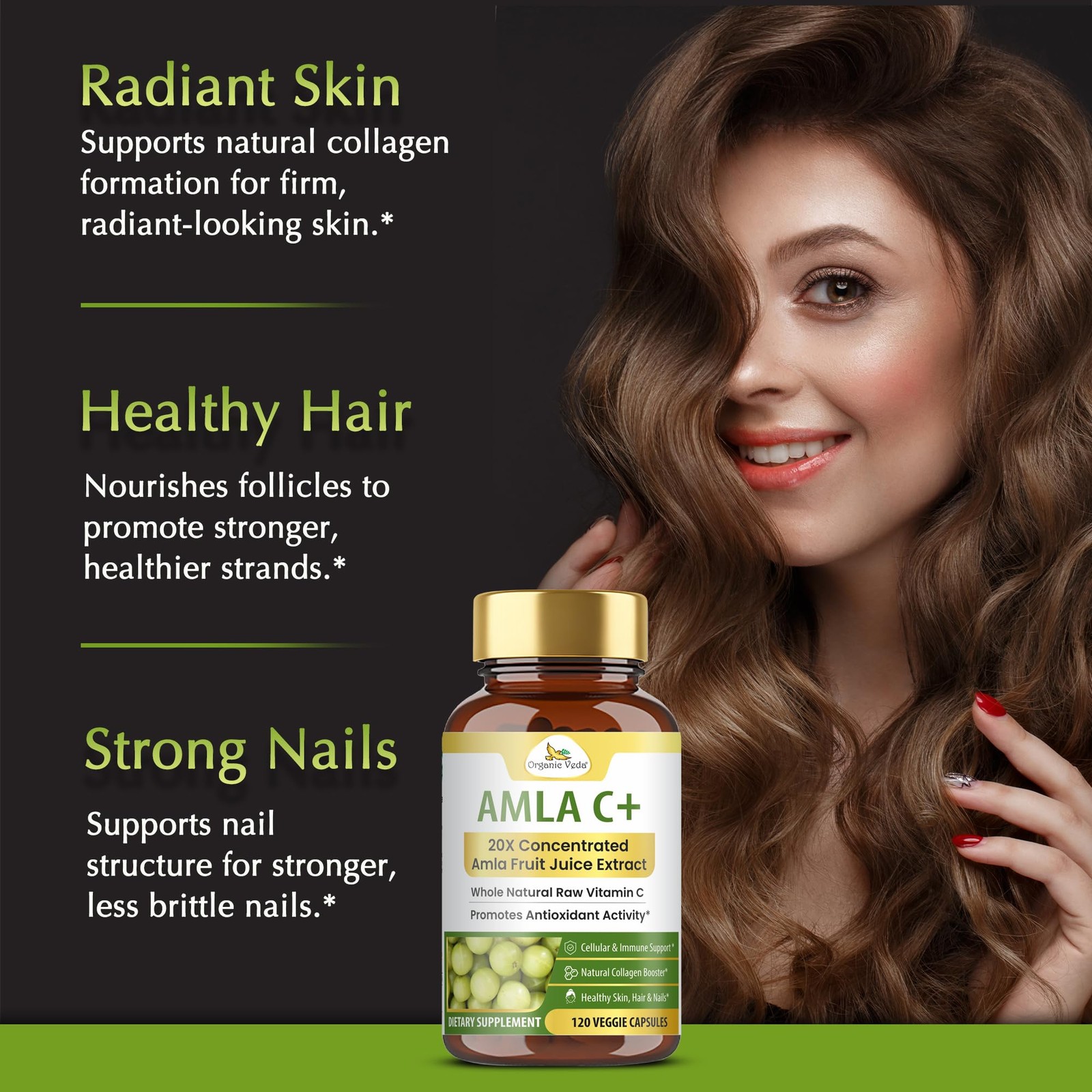 Organic Veda Amla Capsules 20 X Concentrated Amla Fruit Juice Extract Natural