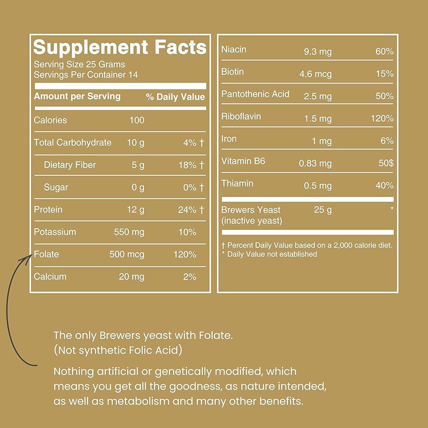 Lewis Labs – High Quality Pure Brewer’s Yeast Flakes – 12.35 oz.