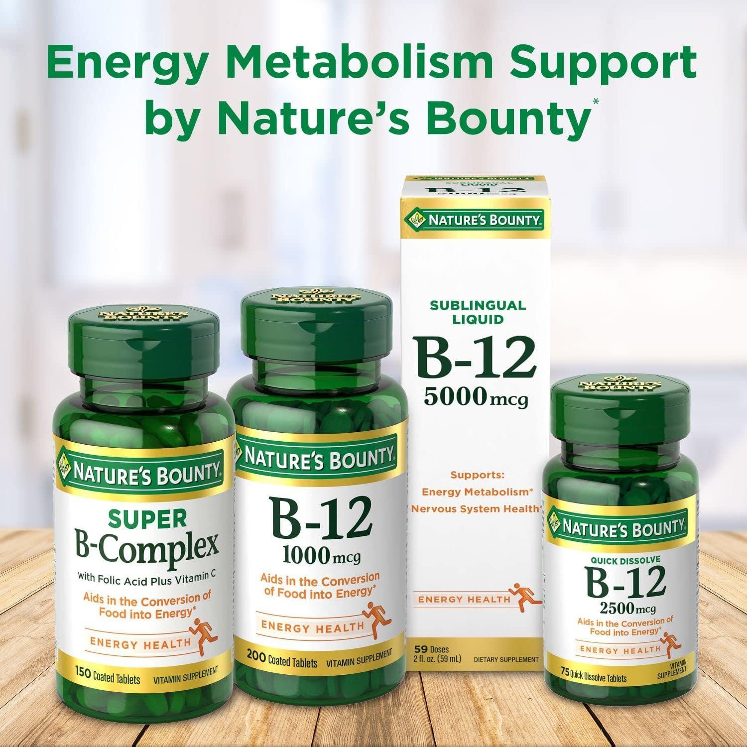 Nature’s Bounty Vitamin B6 100mg Nervous System & Energy Support 100 Tablets