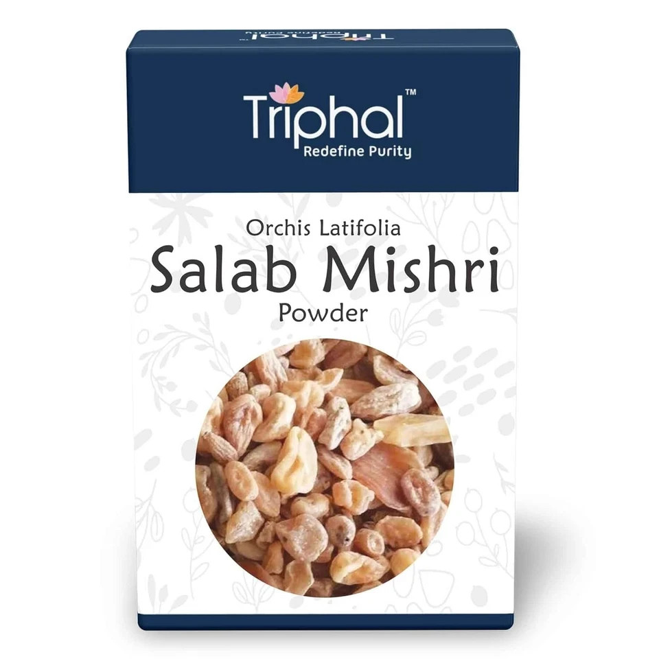 TRIPHAL Salab Mishri Powder/Salam Misri Churna, Original Herb Powder 10 gm