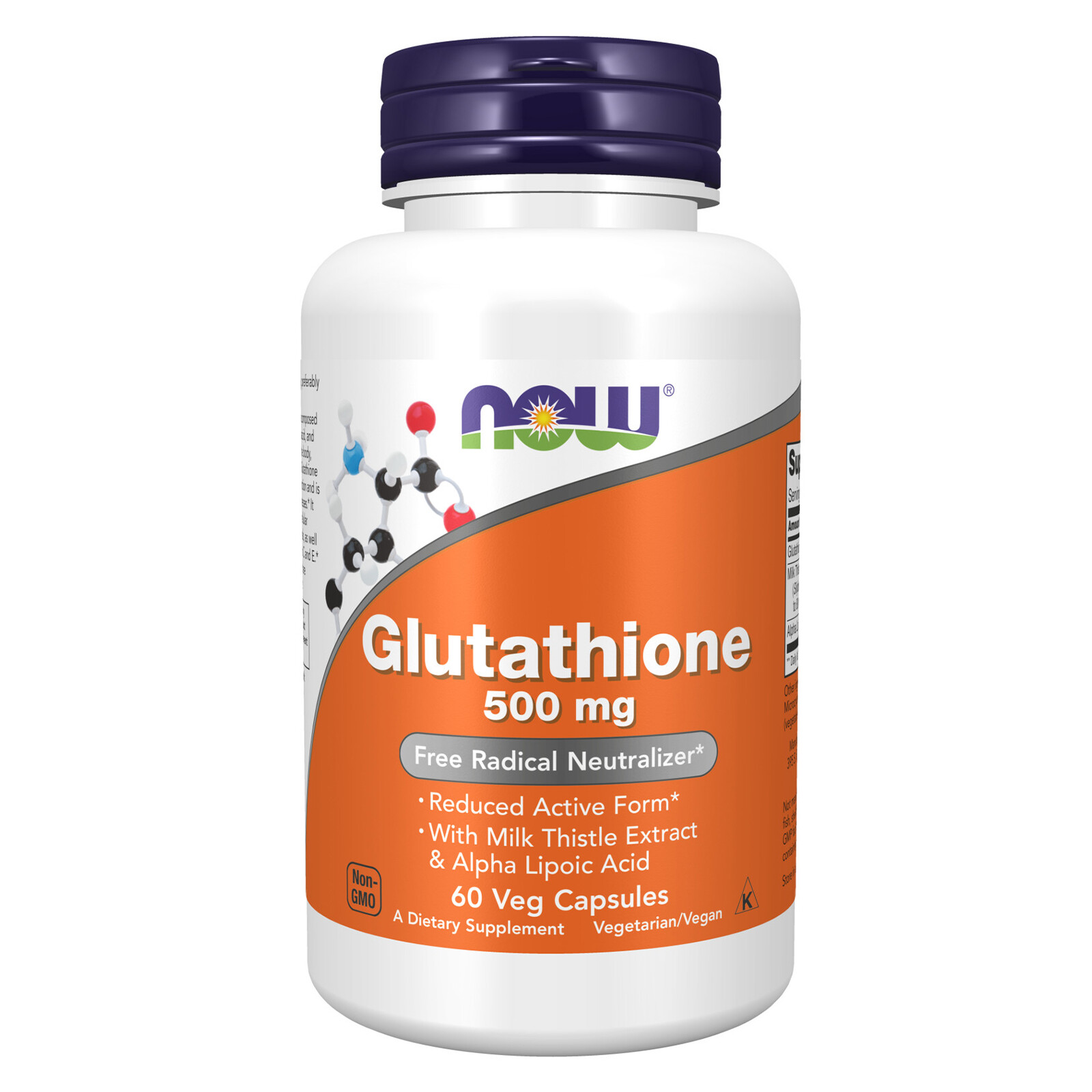 NOW FOODS Glutathione 500 mg 60 Veg Capsules