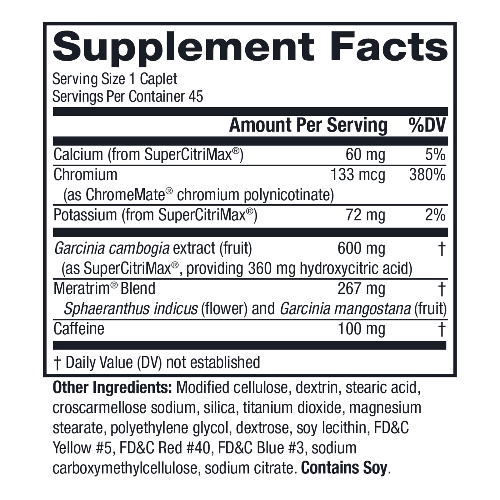 MetaboLife Ultra – Dietary Supplement – Hunger Supplement 800 mg, 45 Caplets 2pk