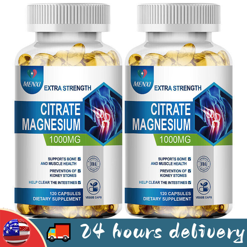 240 Magnesium Citrate Capsules 1000mg-Max Absorption Magnesium Powder for Muscle