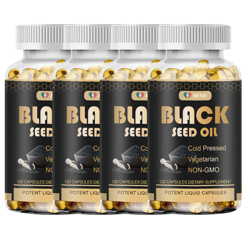 Premium Black Seed Oil Capsules Nigella Sativa Black Cumin Seed Oil 120 Softgels