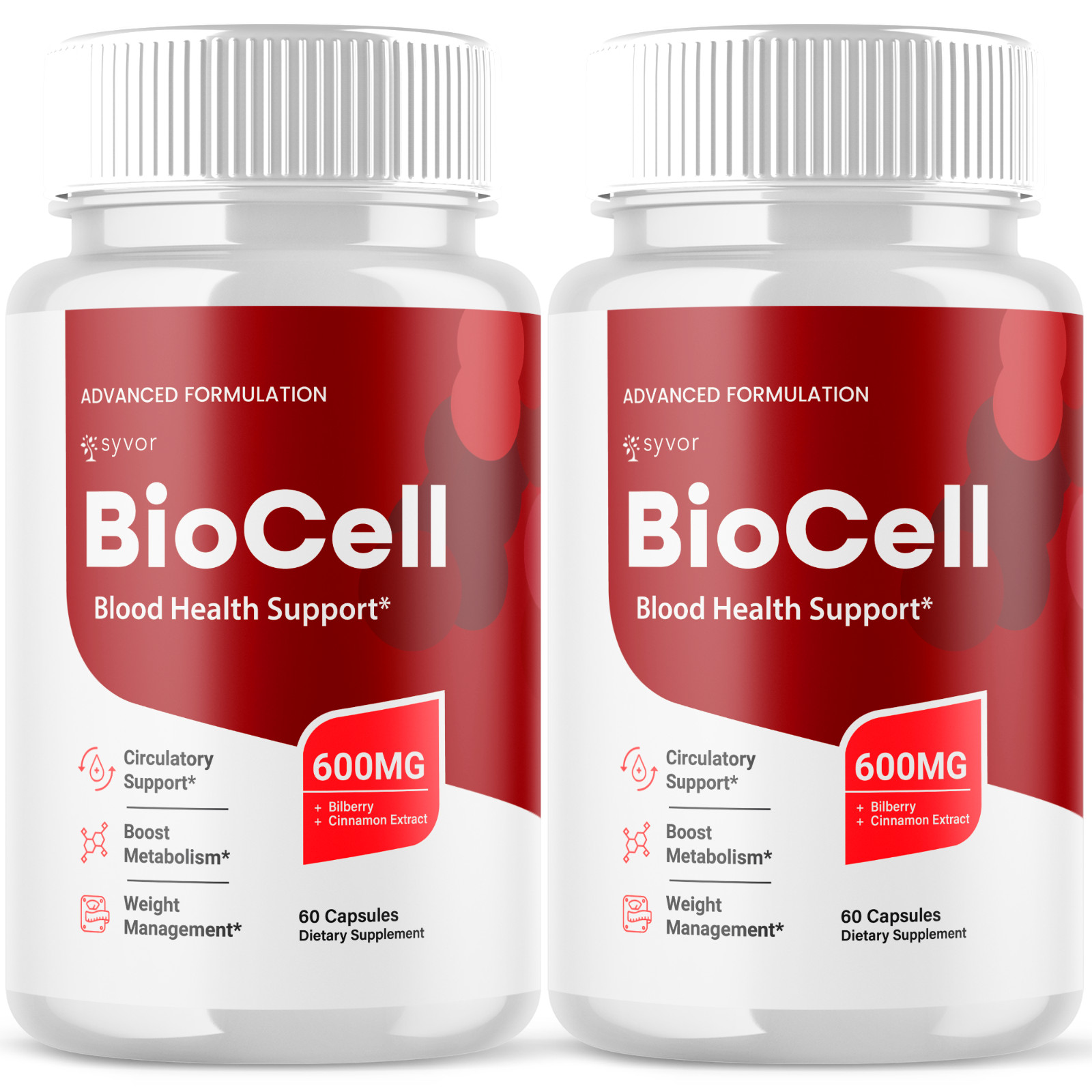 (2 Pack) BioCell Blood Health Support Bio Cell Glycogen Vitamin 120 Capsules