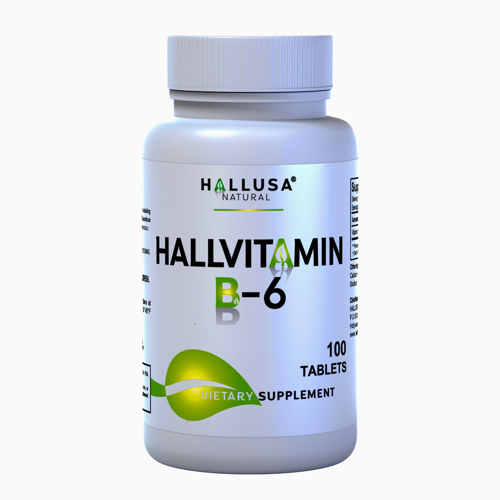 HallVitamin B-6 100 mg – For Women and Men – Energy Metabolism – 100 TABS