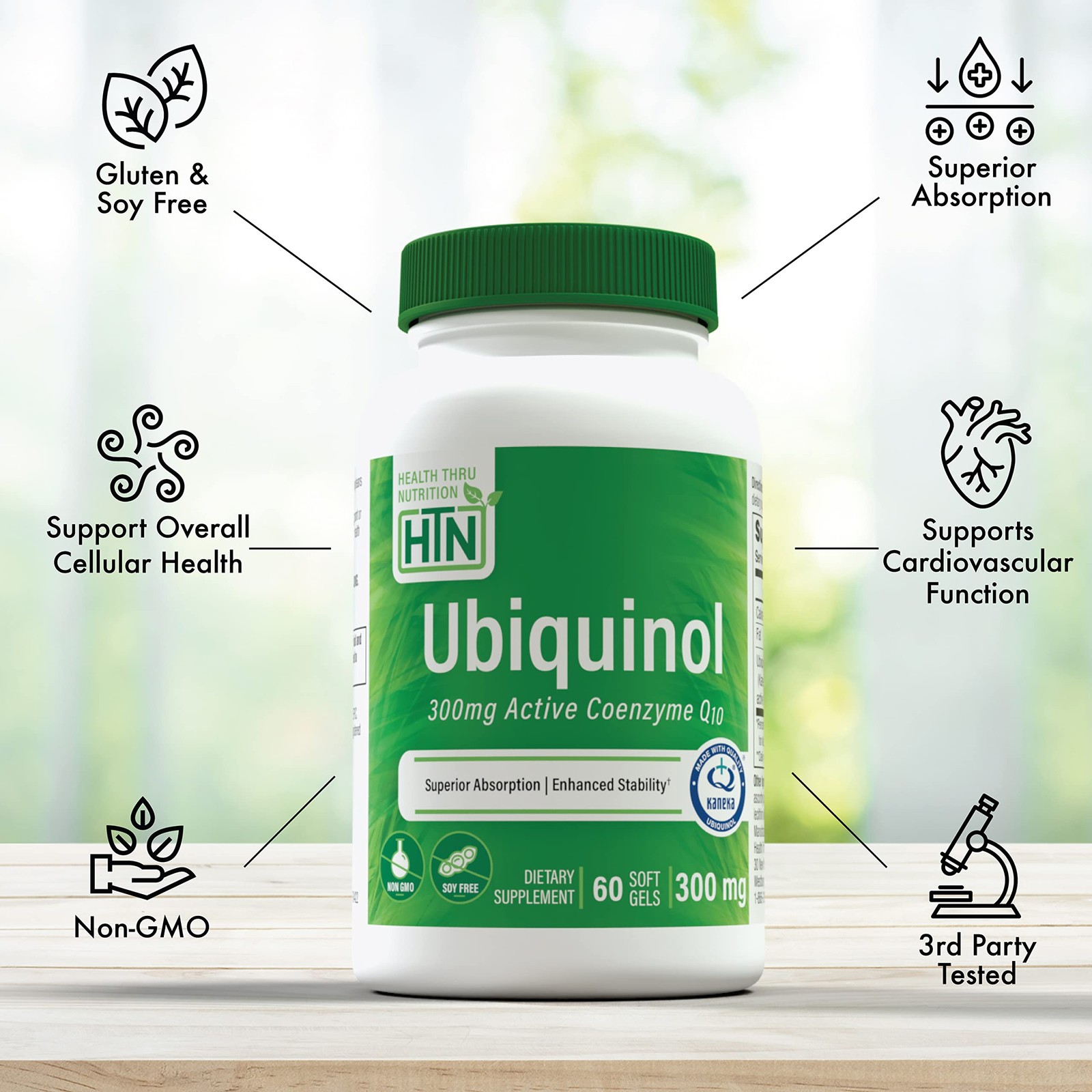 Health Thru Nutrition Ubiquinol 300Mg 60 Softgels As Kaneka Qh – 3Rd