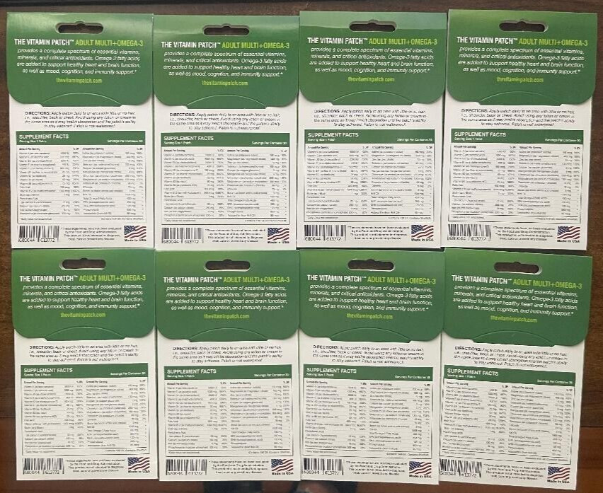 8 Omega3 patch for 8-month supply VitaminPatch patchmd Adult Multi+