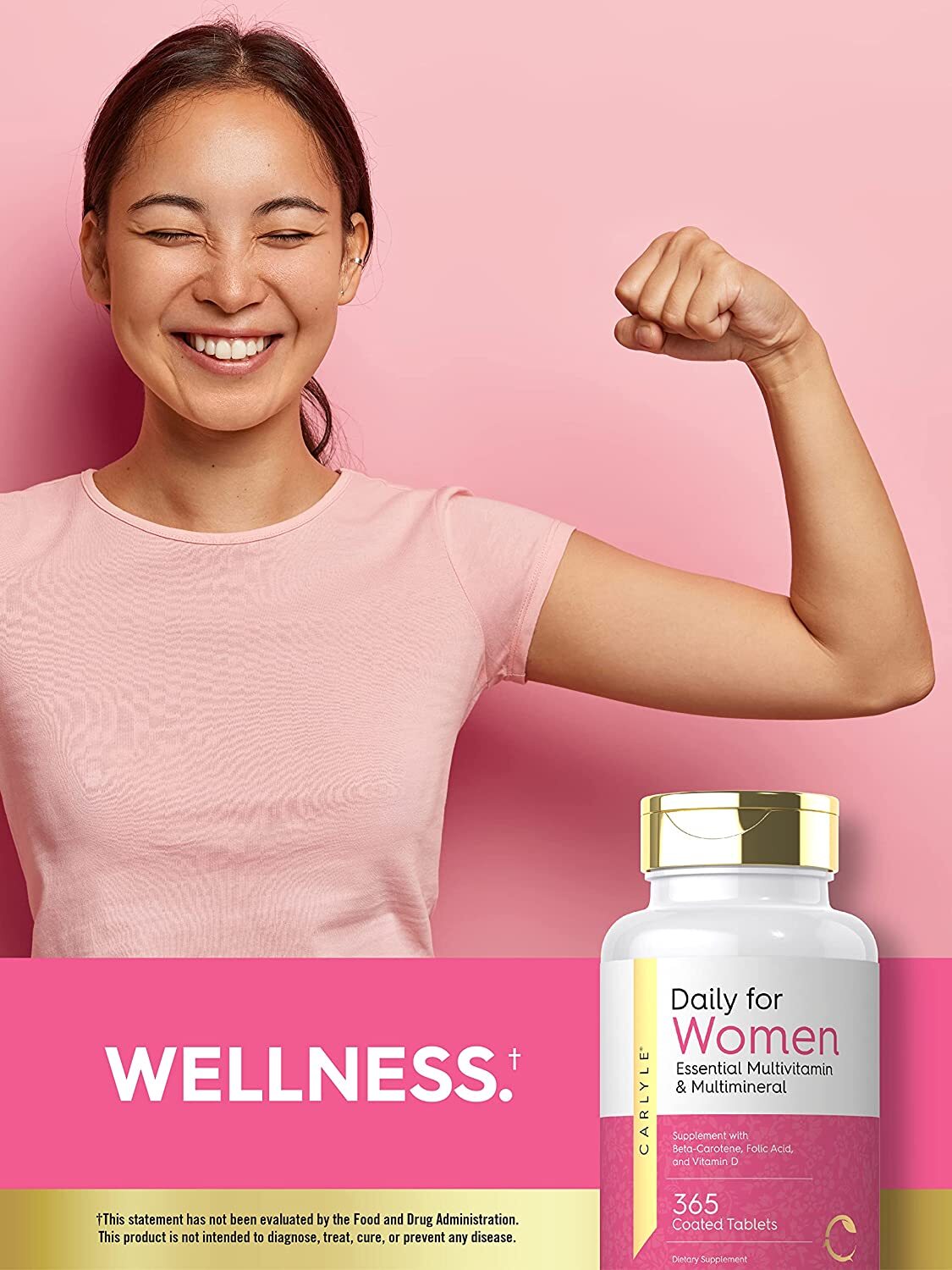 Once Daily Women’s Multivitamin | 365 Tablets | Non-GMO | by Carlyle