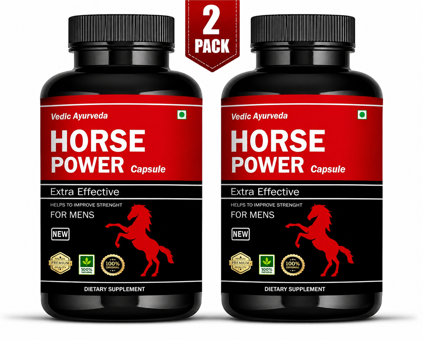 Best Performance & Stamina Support Supplement for Men 30 Caps Free Ship Pack 2