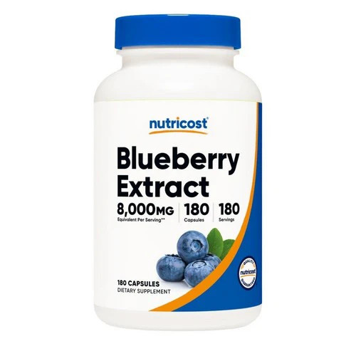 Blueberry Extract 50:1 Capsules 180 Count 8;000 Mg