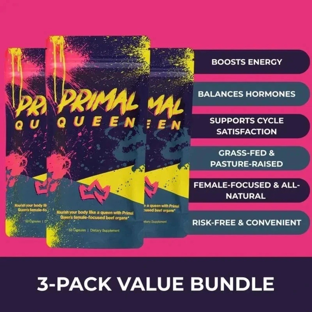 3PACK NEW Primal Queen Supplement for Women 180 CountsBeef Organ Free Shipping
