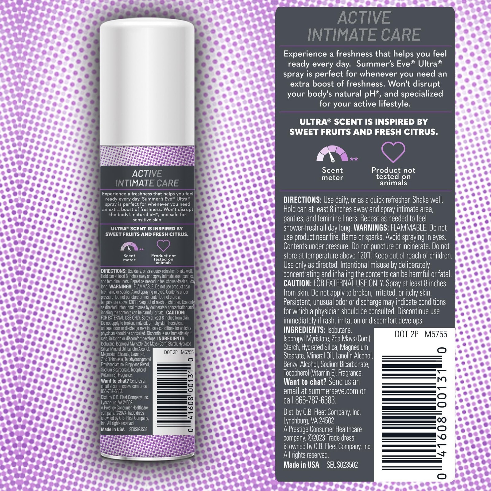 Summer’s Eve Ultra Feminine Spray, Daily Body Spray for Women, Feminine Care …
