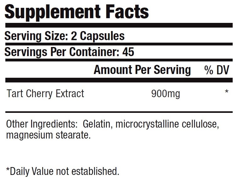 1 Bottle Tart Cherry Extract 900mg Anthocyanins for Gout Joint Pain Arthritis